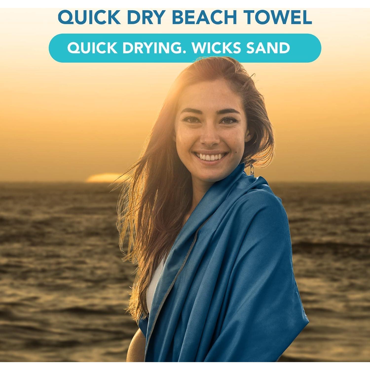 Toalla de Viaje Microfibra Youphoria 71 x 142 cm Secado Rápido