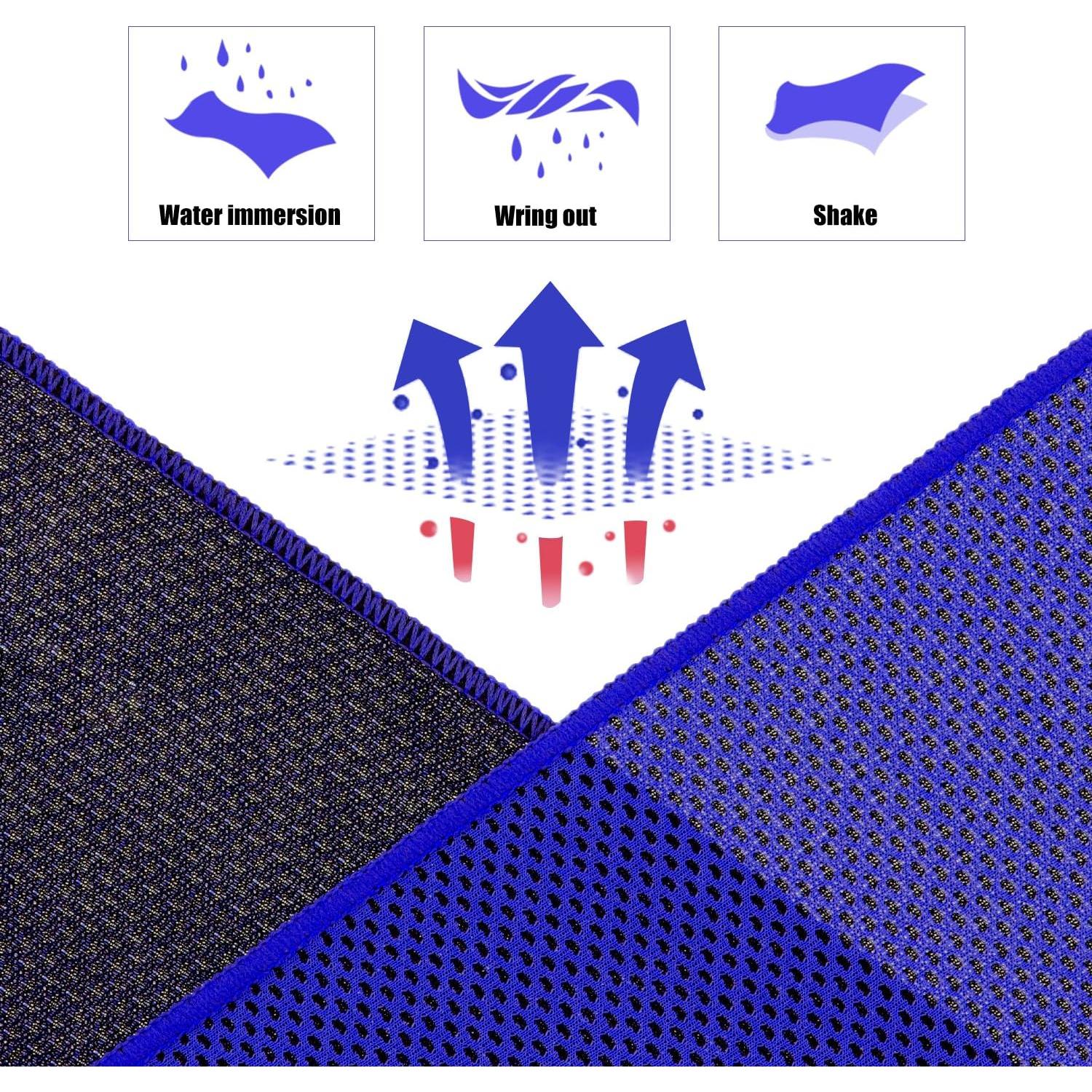 Toallas Enfriadoras Biange 30 Unidades 101.6x30.5cm Azul