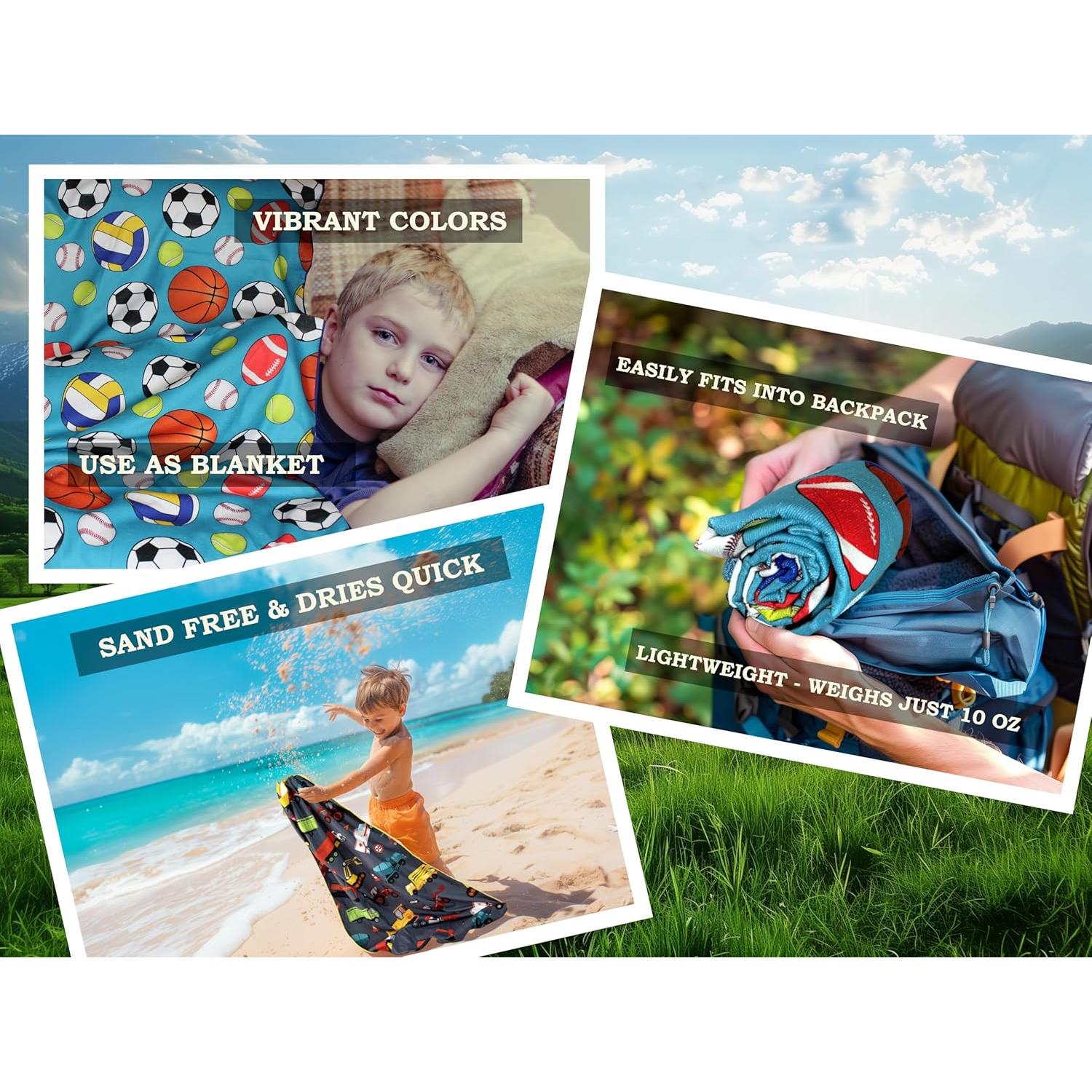 Toalla de Playa Microfibra Productos Dashn 76x152 cm Pelotas