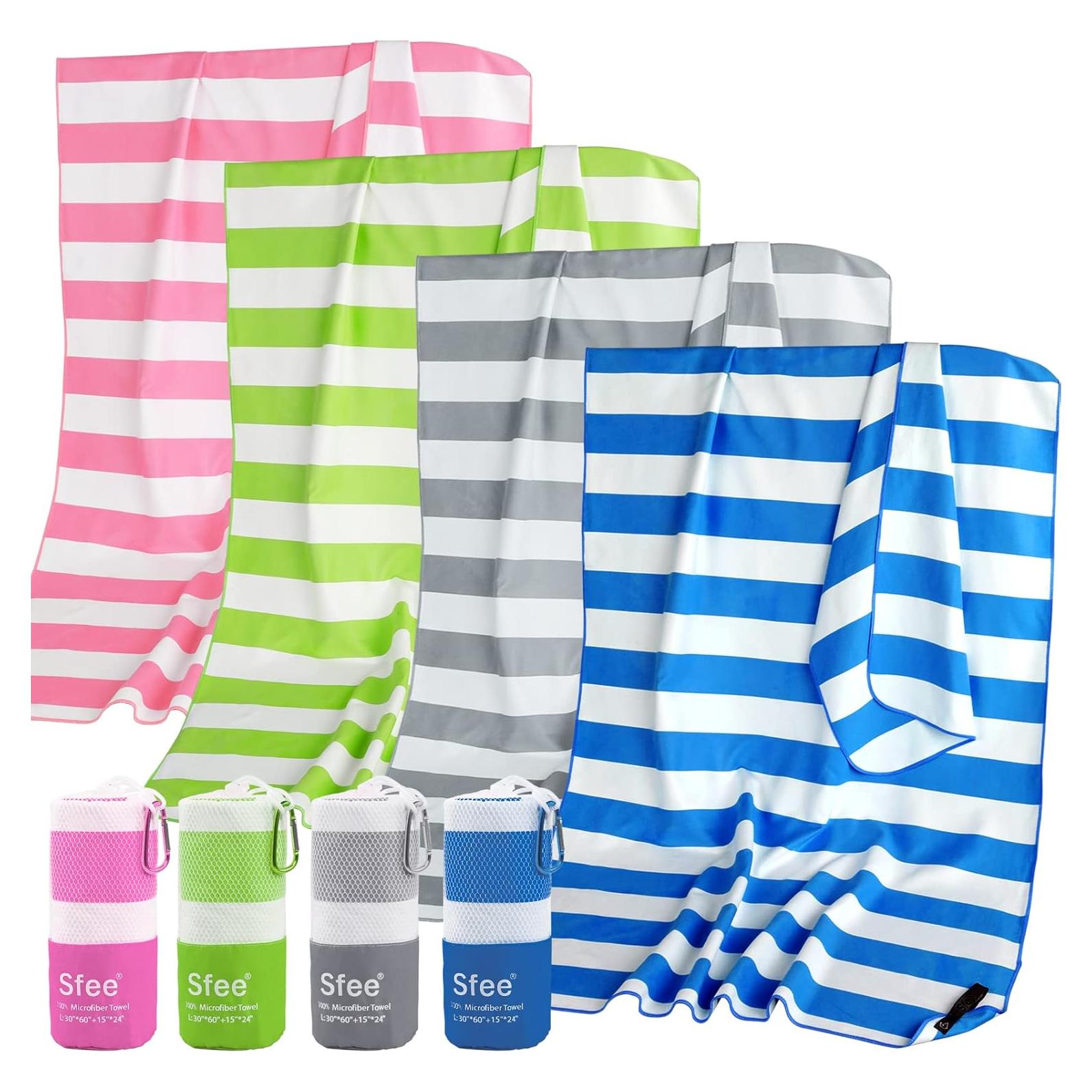 Toalla de Microfibra de Playa Sfee L 152x76cm Secado Rápido