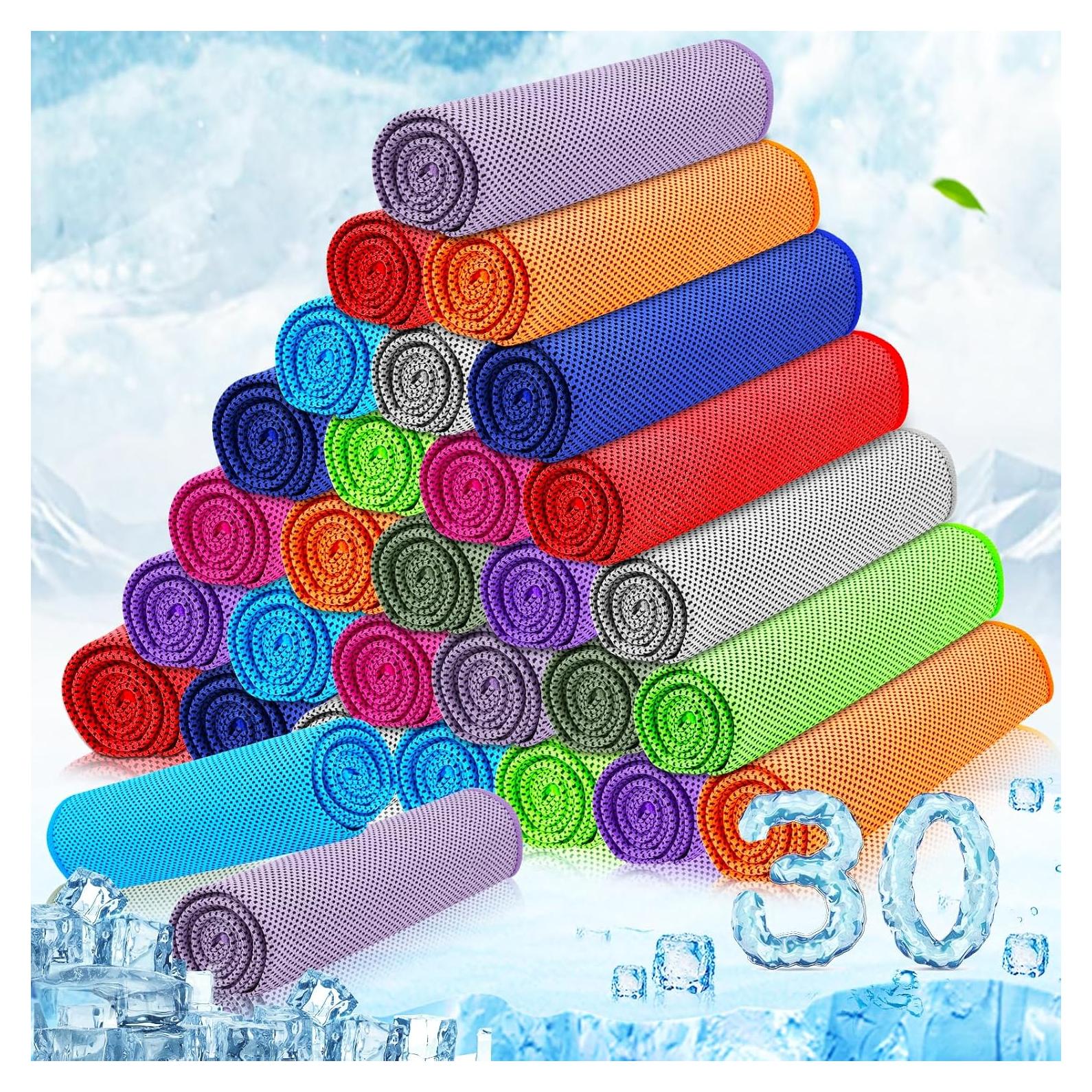 Toallas Enfriadoras MENOLY 30 Paquetes Microfibra Multicolor