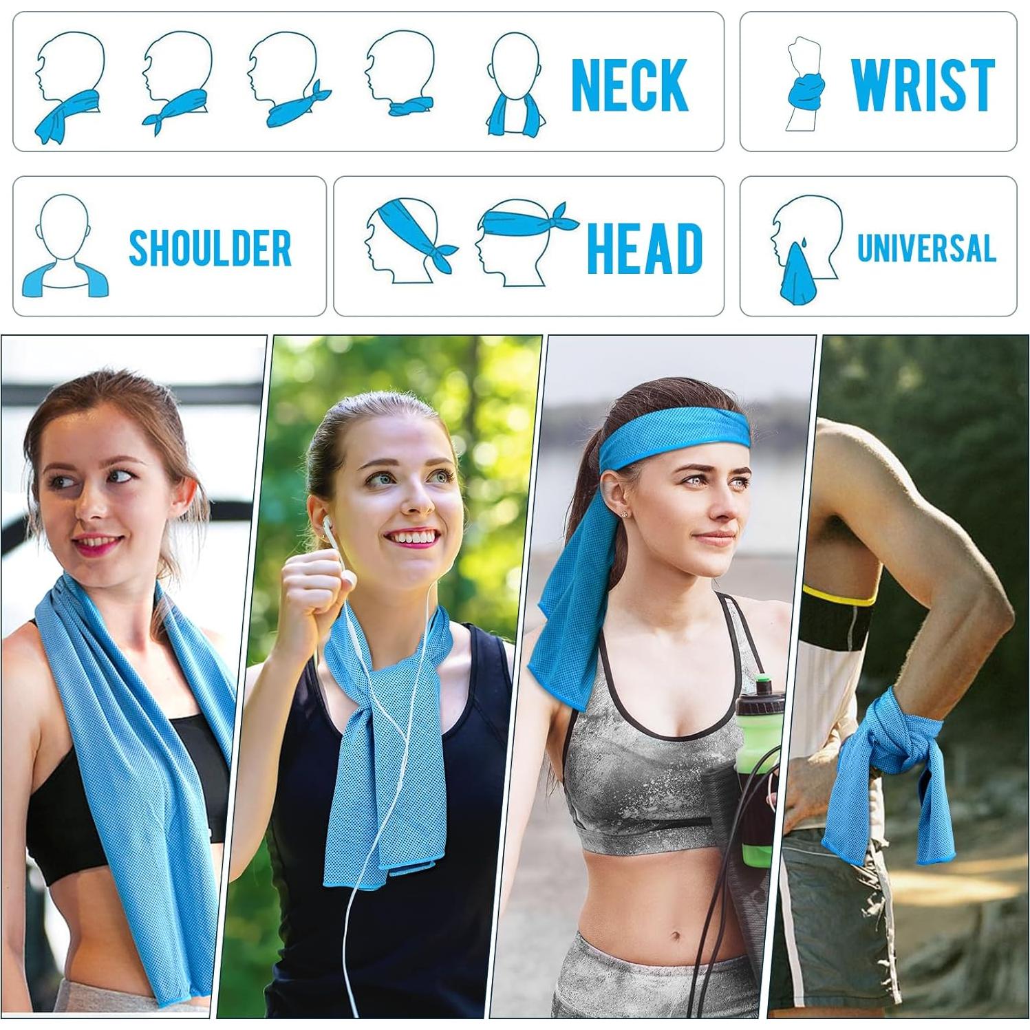 Toallas Enfriadoras MENOLY 30 Paquetes Microfibra Multicolor