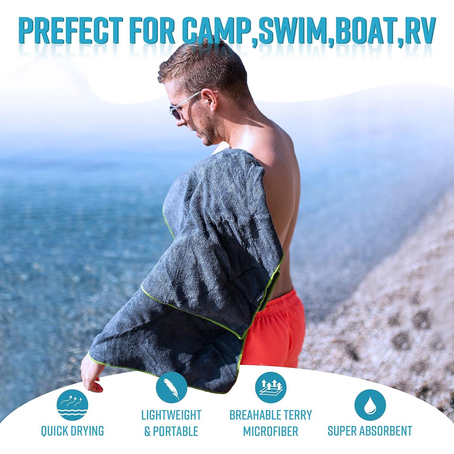 Toallas de Microfibra 4Monster - Paquete de 4, Secado Rápido