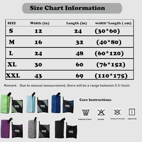 Toalla de Playa Microfibra Isuaia 30x60 cm Azul Real Secado Rápido