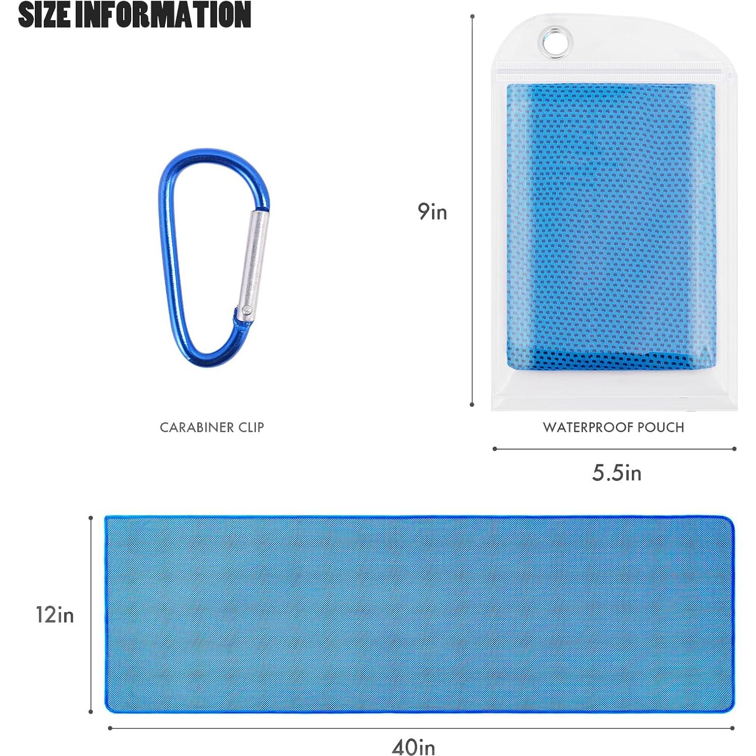 Paquete de 4 Toallas Refrigerantes Leuceiy 101.6x30.5cm Microfibra