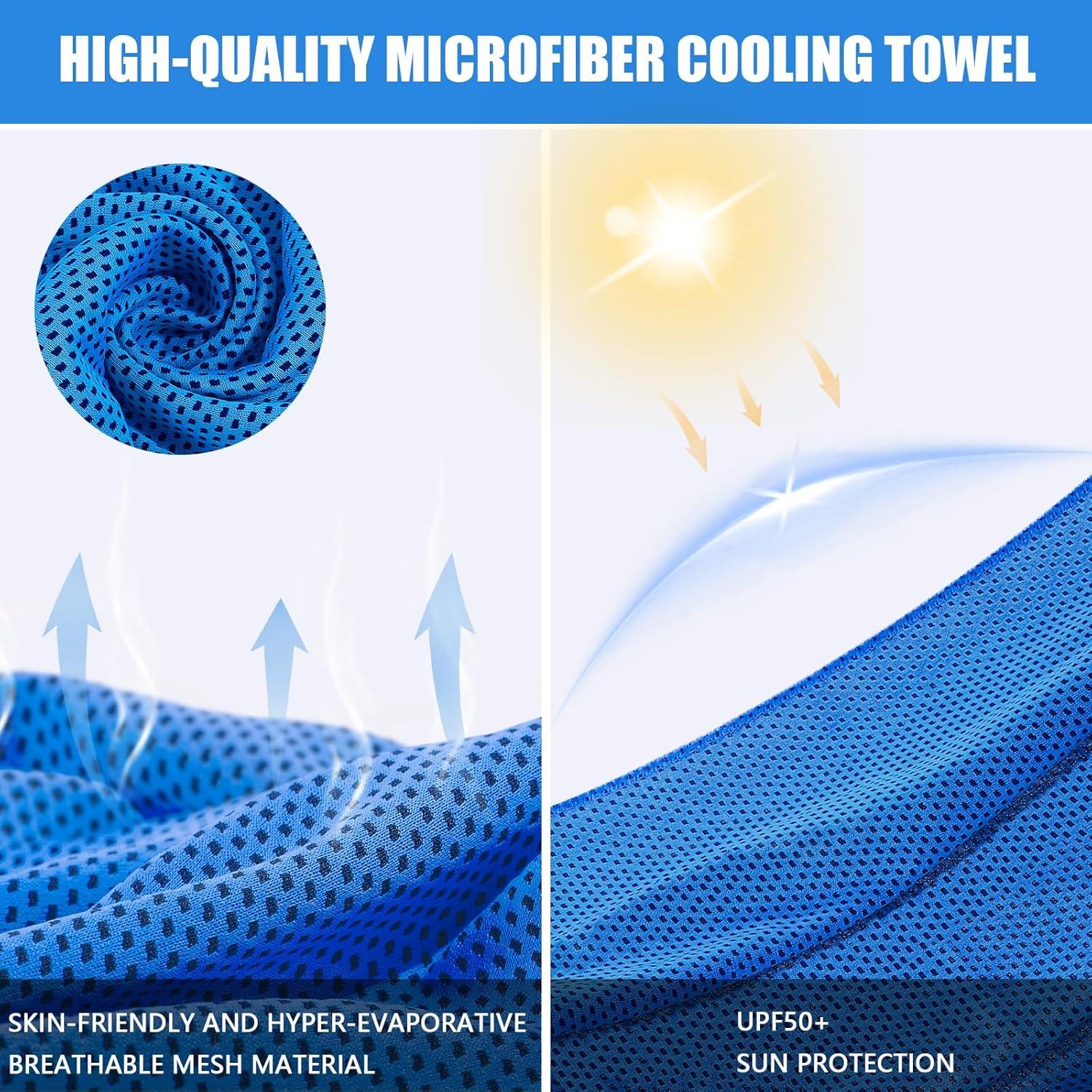 Paquete de 4 Toallas Refrigerantes Leuceiy 101.6x30.5cm Microfibra