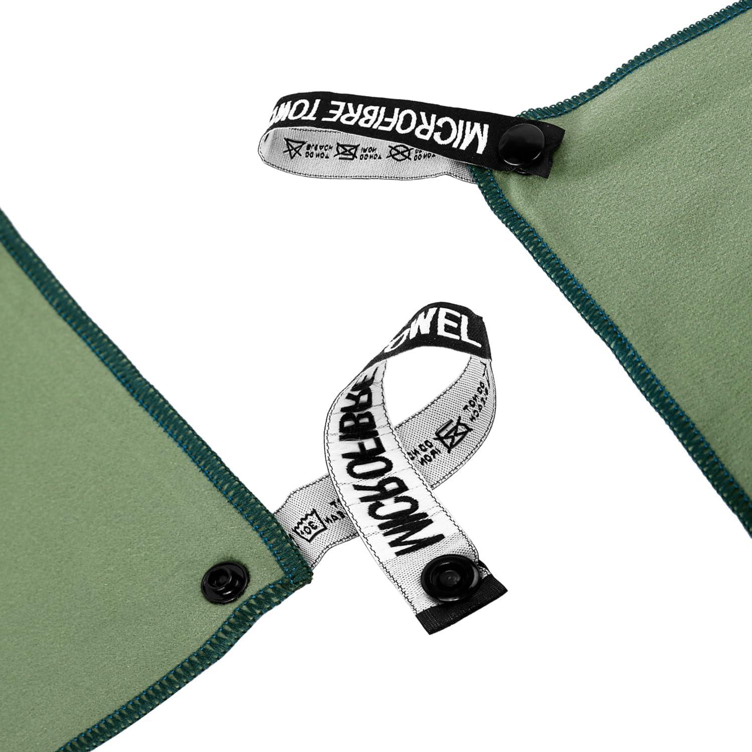 Toalla de Playa ZIUDBOC Microfibra 60x120 cm Verde Ejército