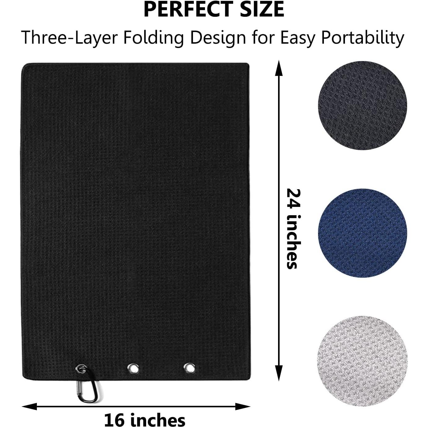 Paquete de 3 Toallas de Golf Microfibra LUSTEMBER 40x60 cm