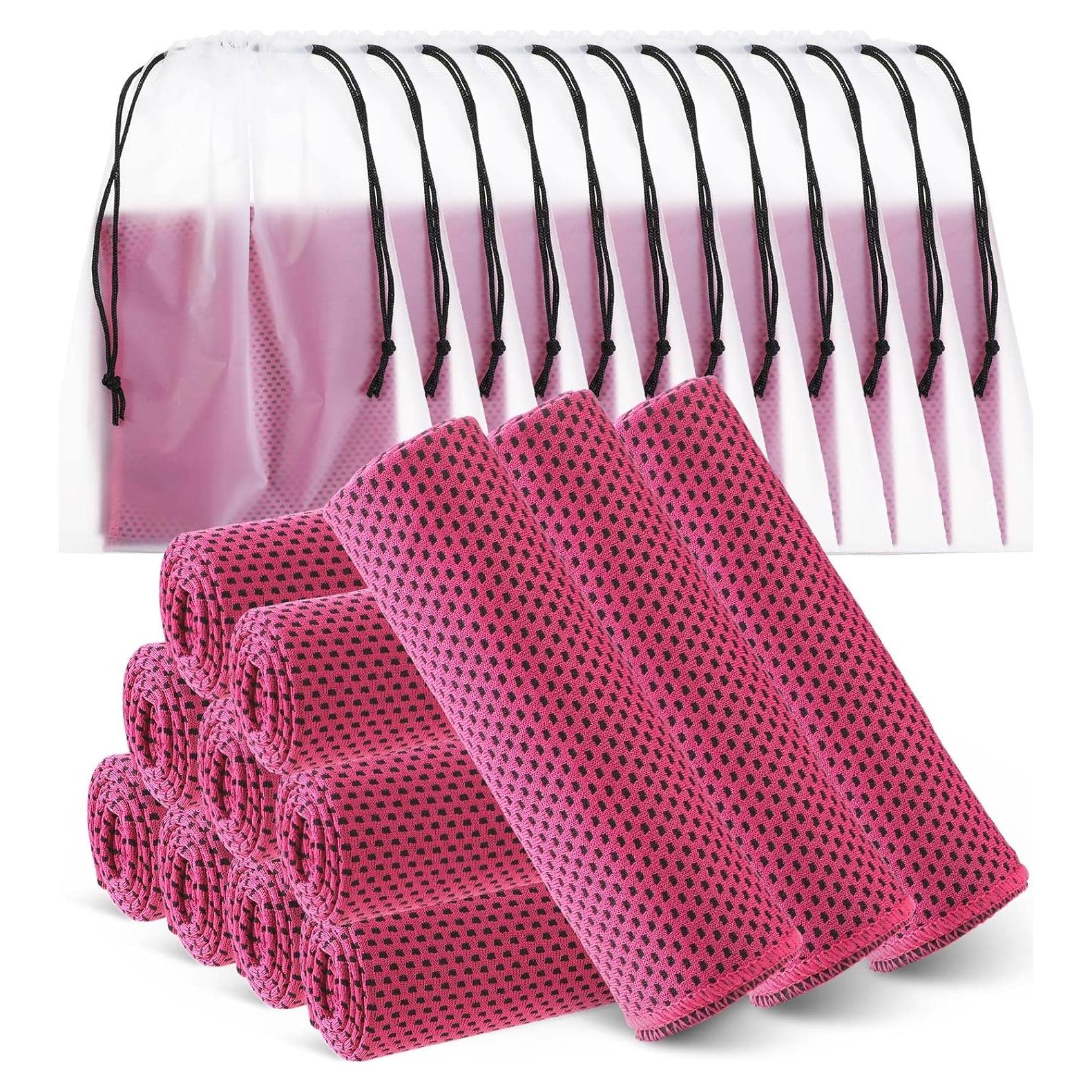 Toallas Refrigerantes Hosuly 12 Pcs 30x102 cm para Gimnasio