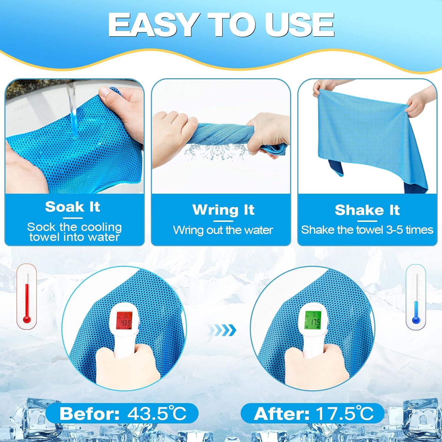 Toallas Enfriadoras MENOLY 10 Paquete 101.6x30.5cm Microfibra