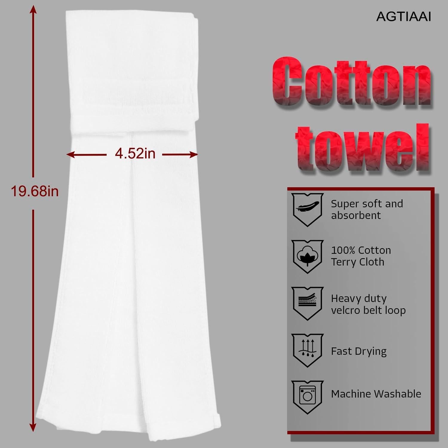 Toalla Deportiva de Algodón AGTIAAI Blanca 50x11 cm para Fútbol