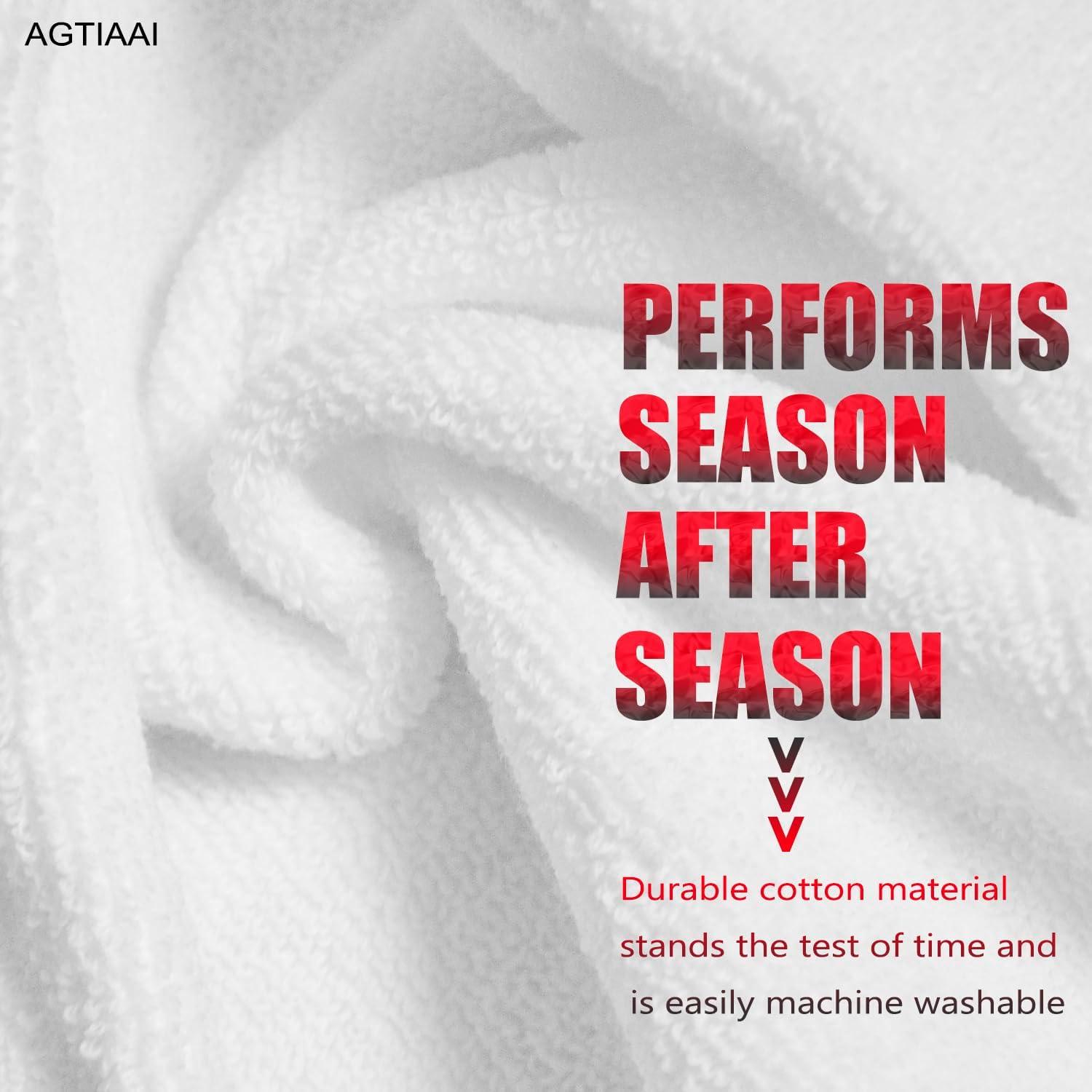 Toalla Deportiva de Algodón AGTIAAI Blanca 50x11 cm para Fútbol