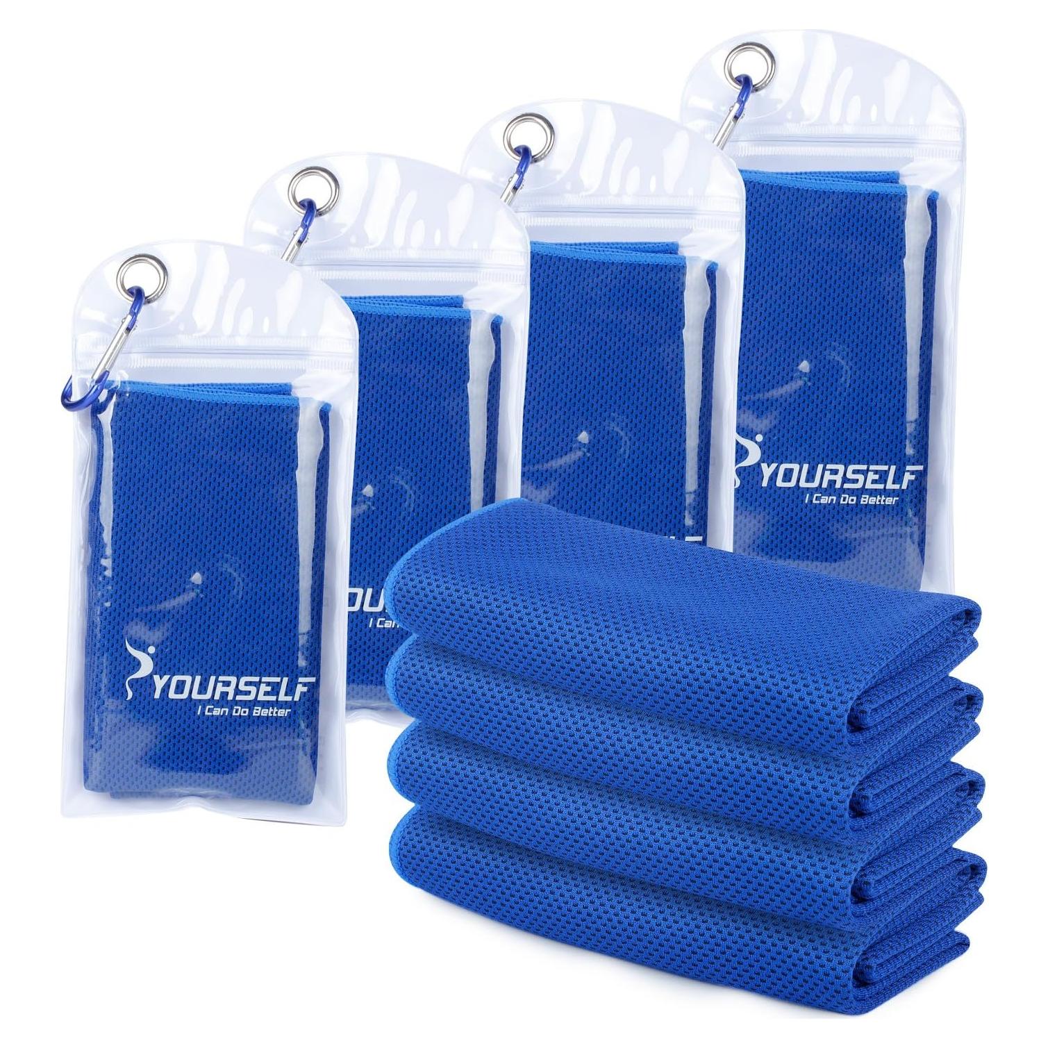 Toallas Enfriadoras SYOURSELF 4 Paquete 101.6x30.5 cm Microfibra