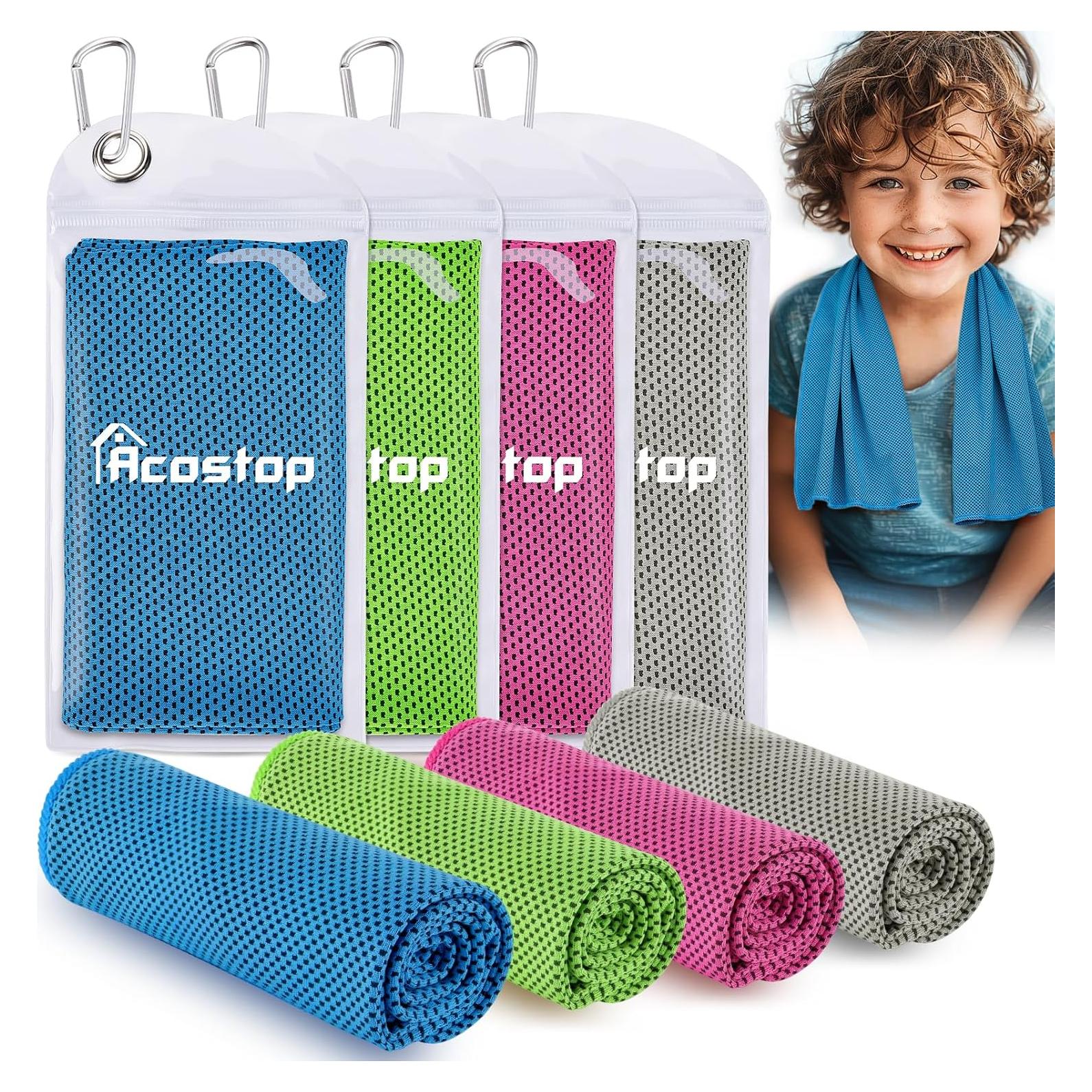 Paquete de 4 Toallas Refrigerantes Acostop UPF 50 para Niños