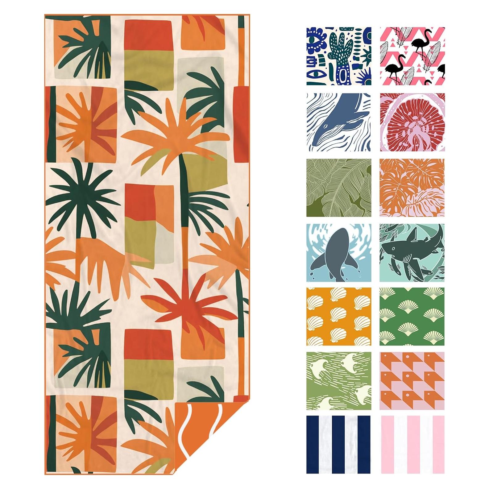 Toalla de Playa Microfibra Eunzel 180x81cm Secado Rápido