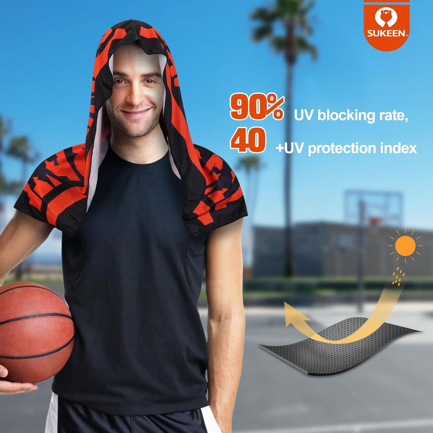 Toalla con Capucha Sukeen - Enfriamiento UV para Deportes 63.5x30.5cm