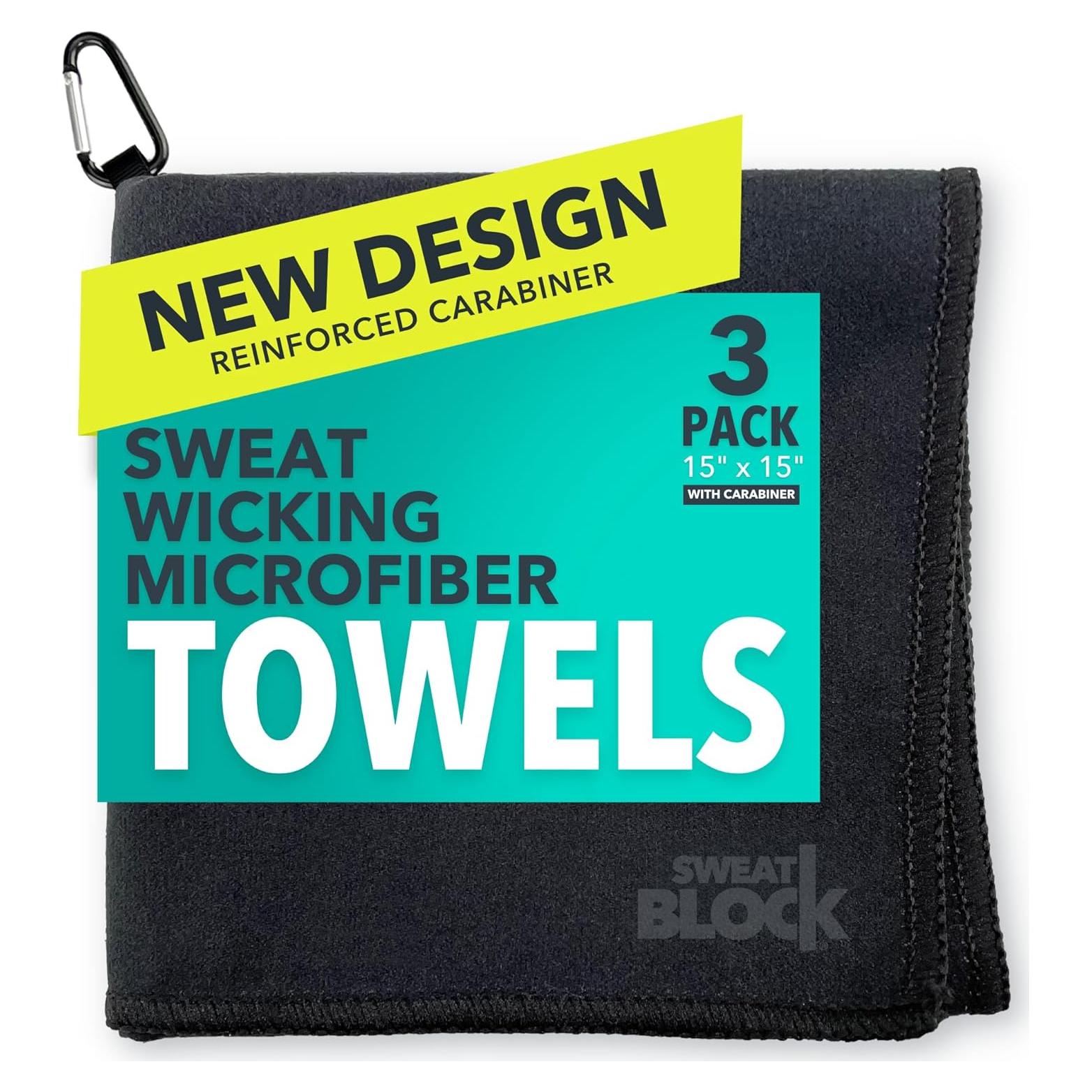 Pañuelos de Microfibra SweatBlock 38x38 cm 3 Unidades Negro