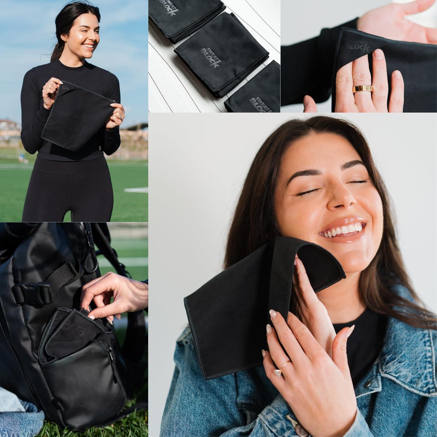 Pañuelos de Microfibra SweatBlock 38x38 cm 3 Unidades Negro