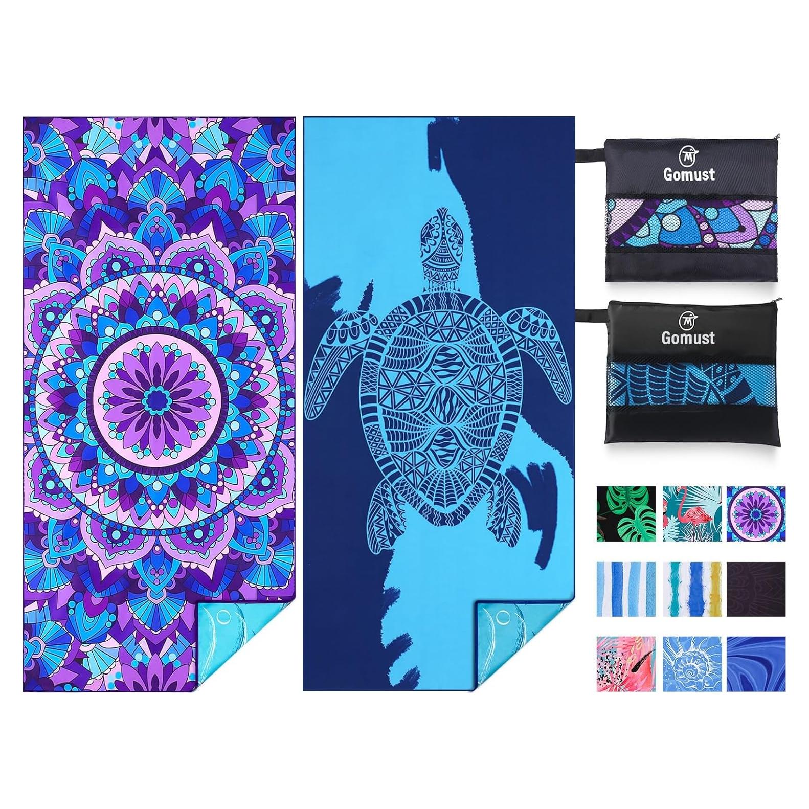 Toallas de Playa Microfibra Gomust 2 Paquete 180x81 cm Secado Rápido