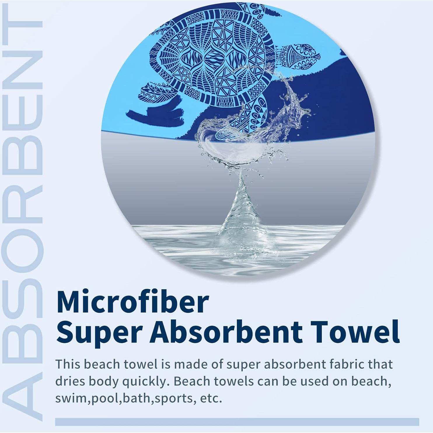 Toallas de Playa Microfibra Gomust 2 Paquete 180x81 cm Secado Rápido