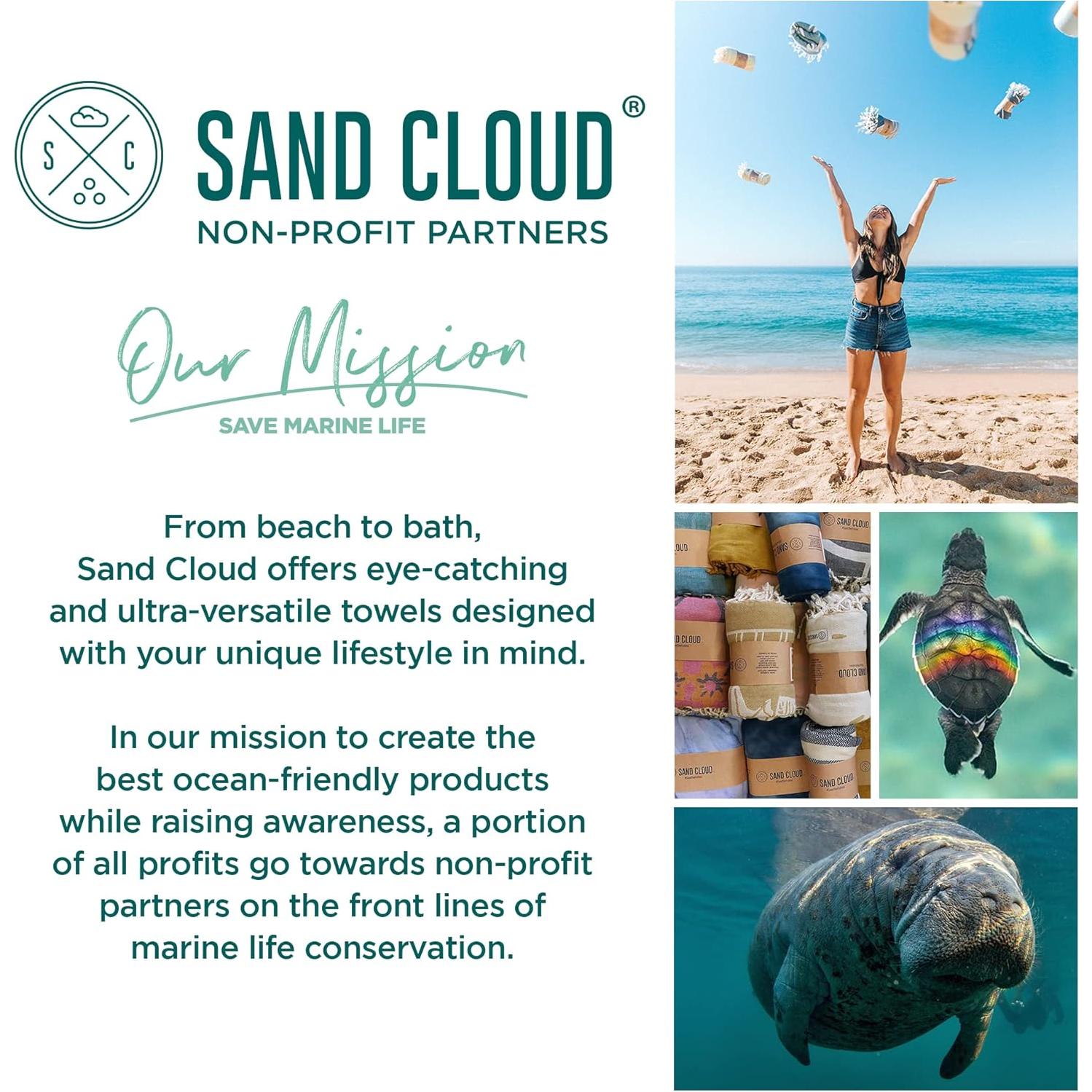 Toalla de Playa Sand Cloud 100% Algodón Turco Orgánico 96.5x162.6cm