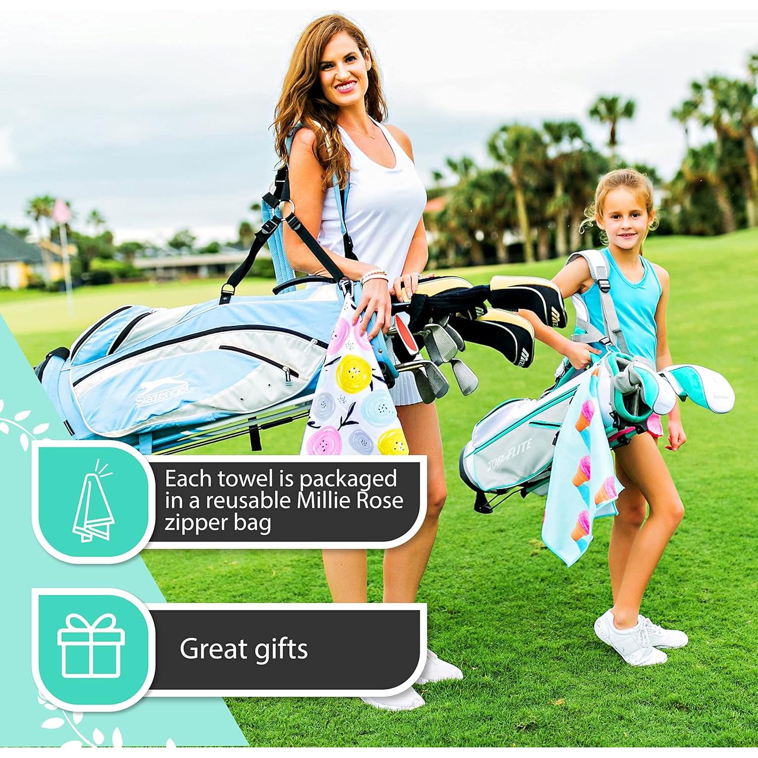 Toalla de Pickleball Millie Rose Microfibra y Algodón 38x43 cm