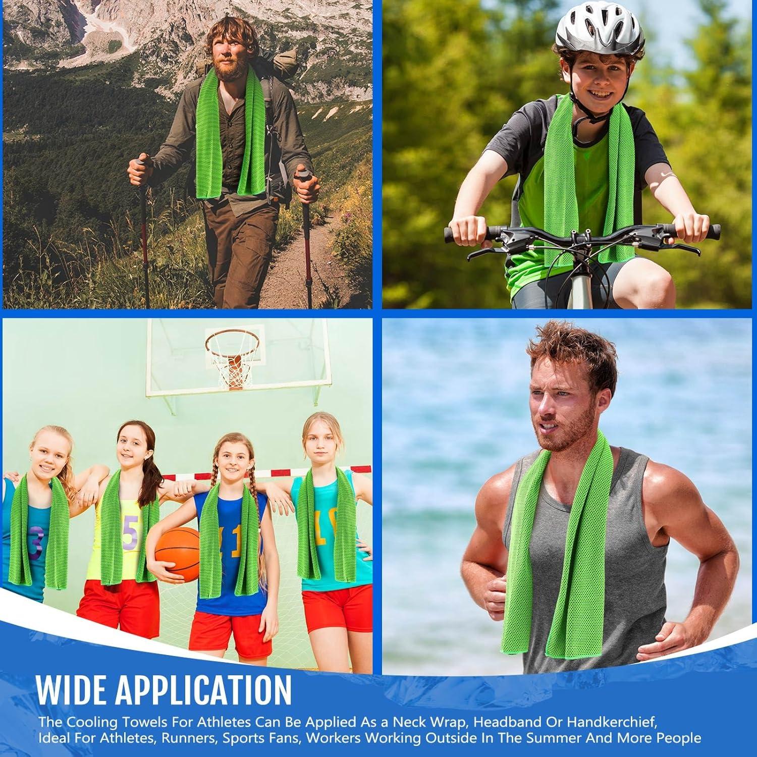 Toallas Enfriadoras Hosuly 4 Piezas 101.6x30.5cm Verde