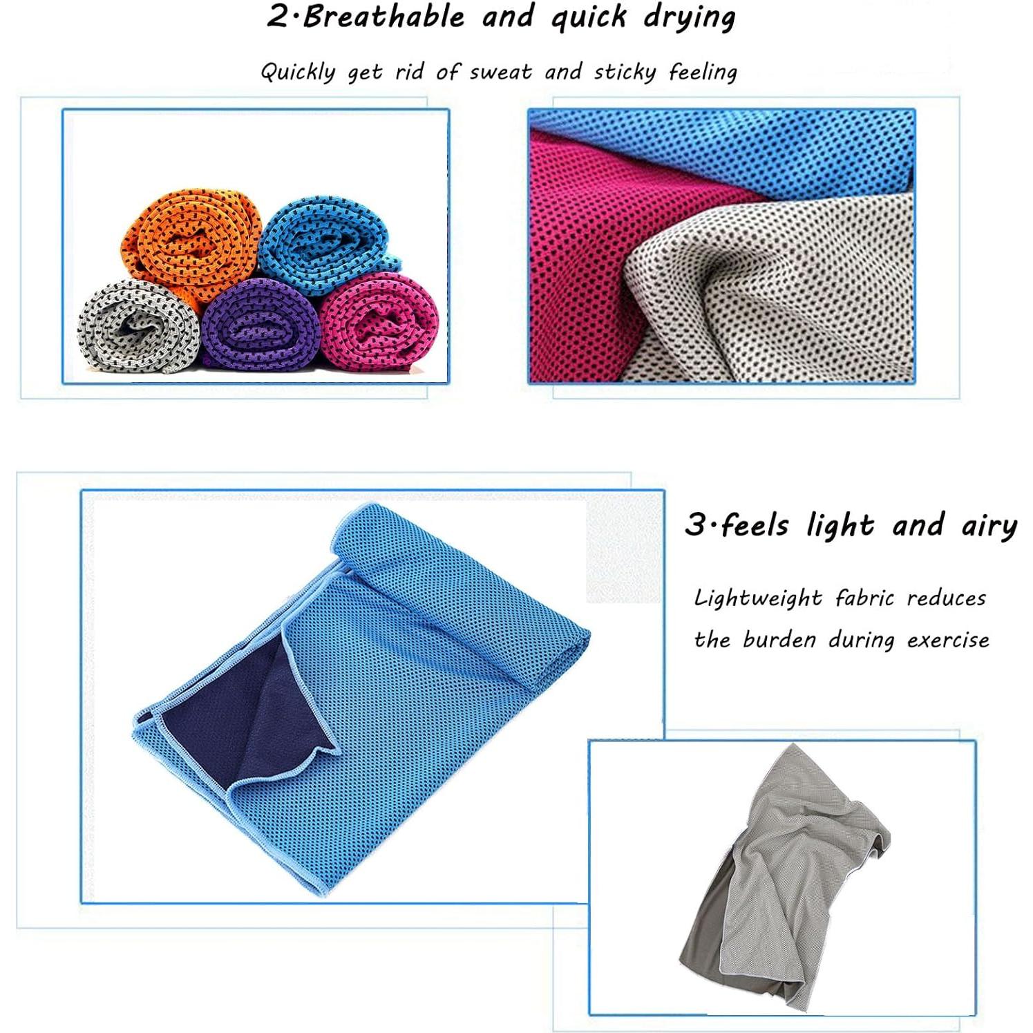 Paquete de 5 Toallas Refrigerantes Durikant 120x35cm Secado Rápido