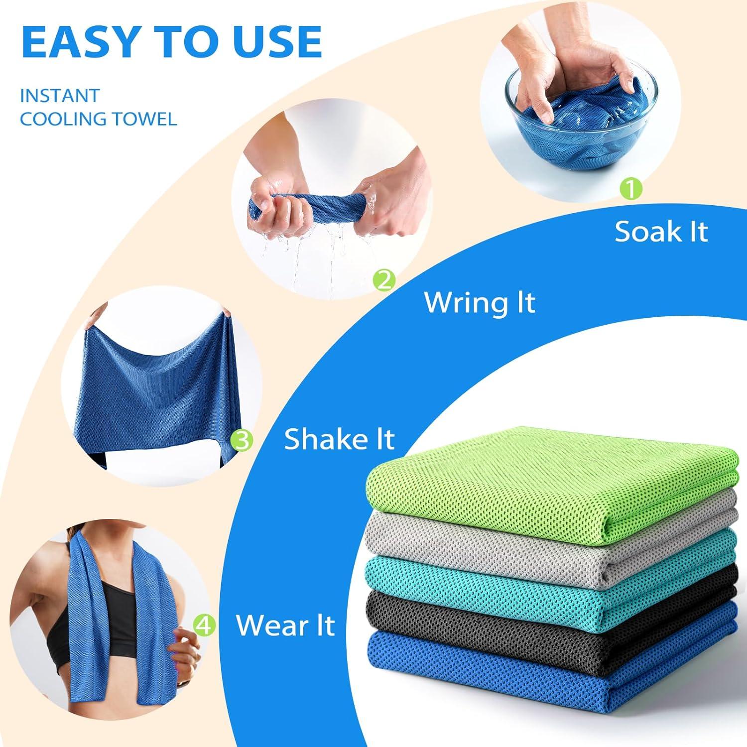 Toallas de Enfriamiento Ymomode - Paquete de 5 Microfibra