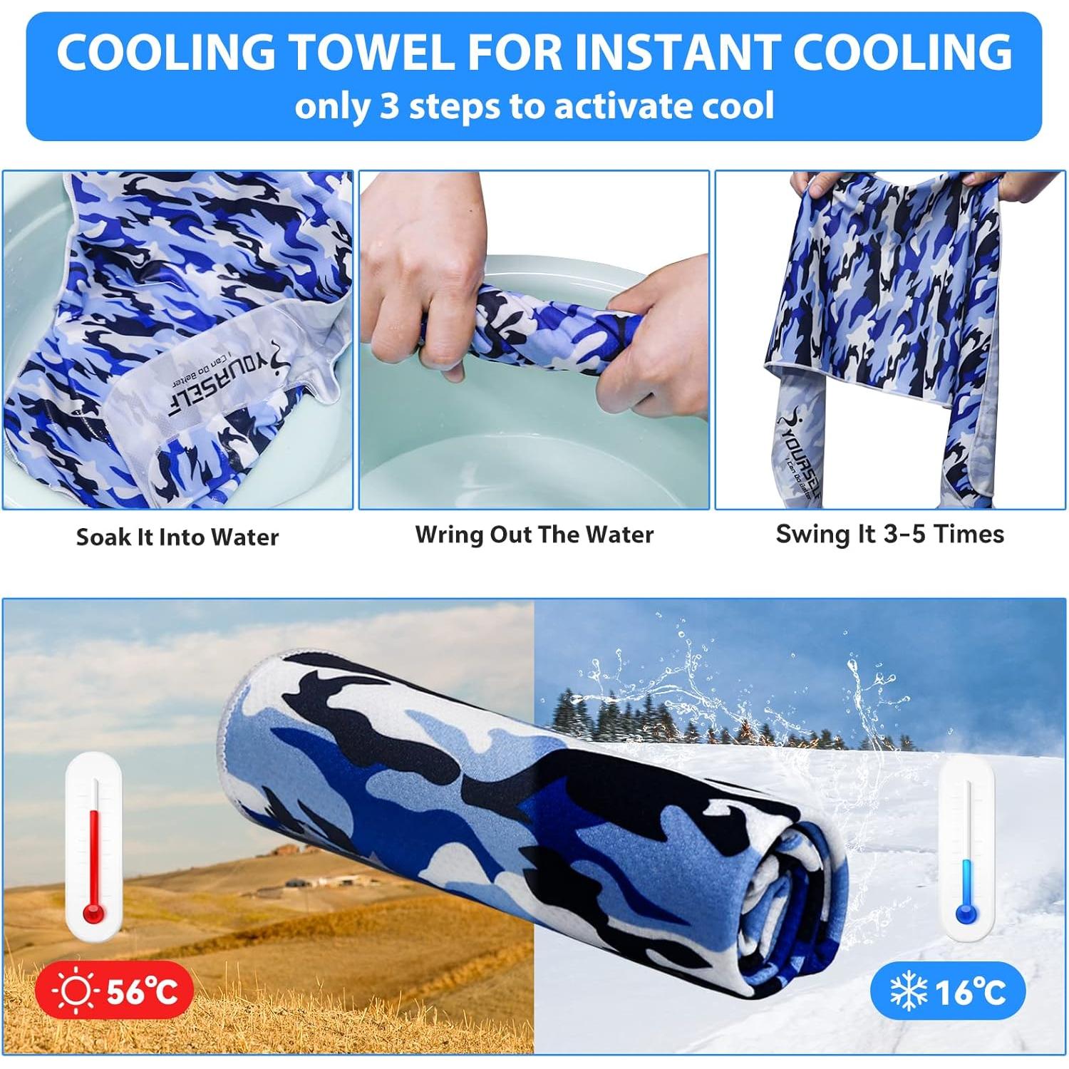 Toalla Enfriadora SYOURSELF 101.6x30.5 cm Microfibra Suave