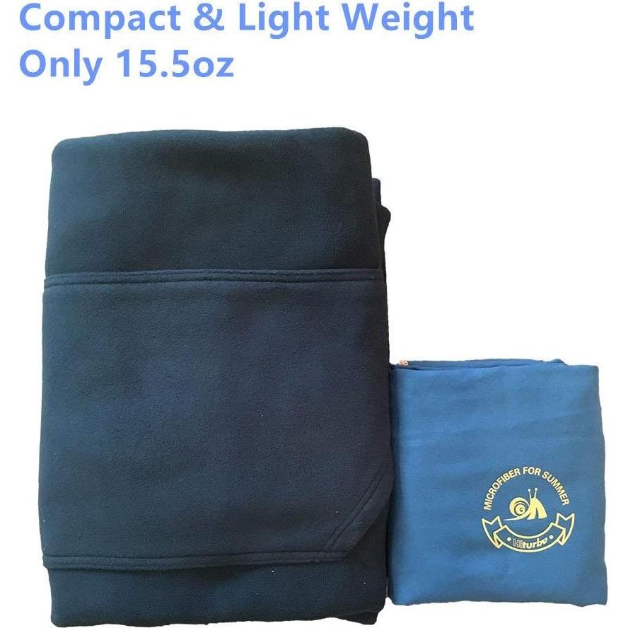 Poncho de Surf Hiturbo Microfibra Azul - Toalla de Playa Secado Rápido