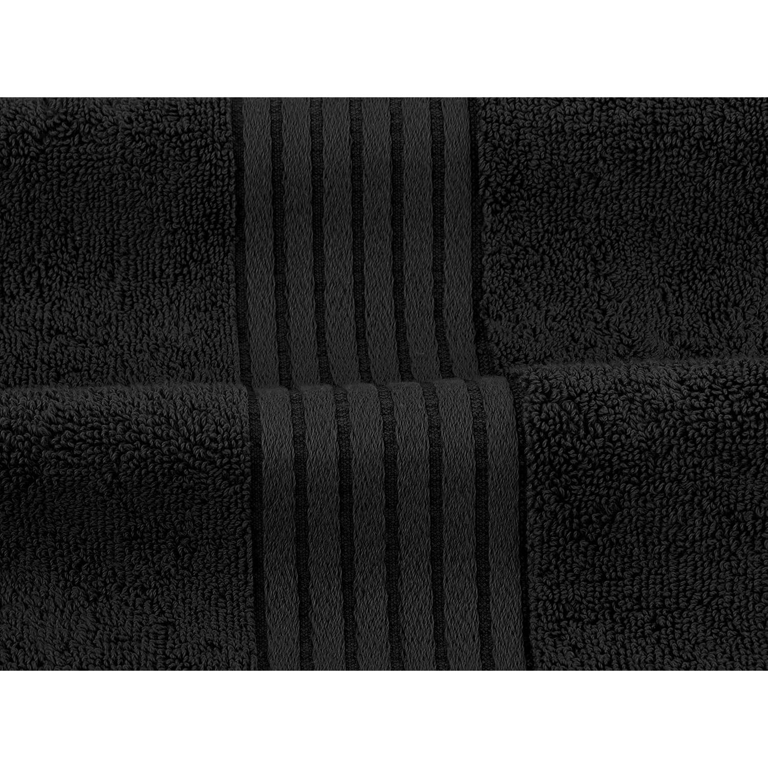 Juego de Toallas Utopia de 8 Piezas 100% Algodón Negro