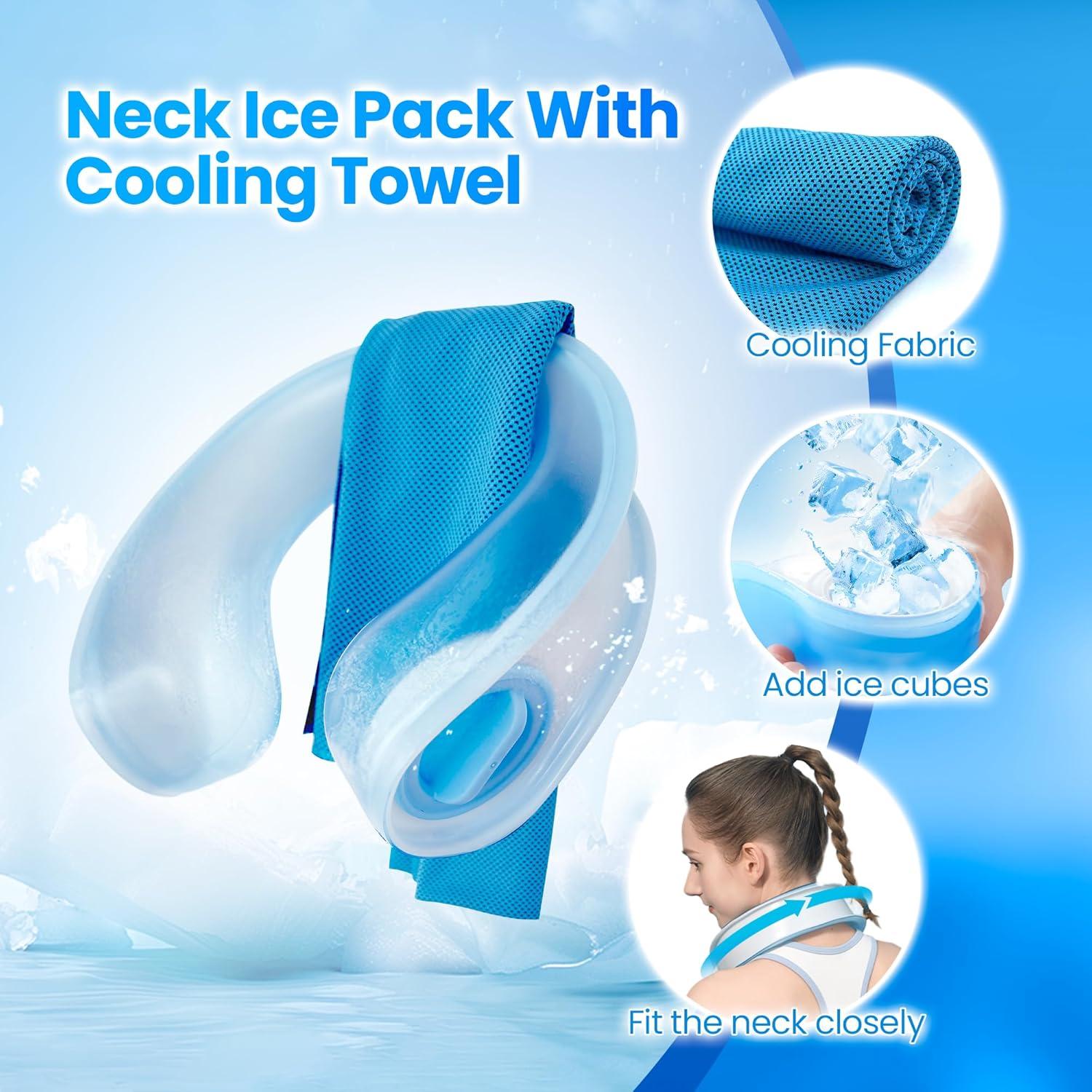 Enfriador de Cuello Samply con Paquete de Hielo - Gris Claro