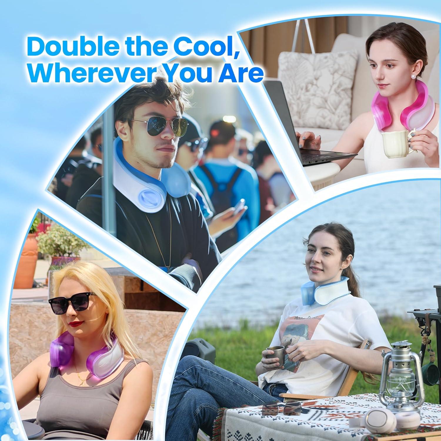 Enfriador de Cuello Samply con Paquete de Hielo - Gris Claro