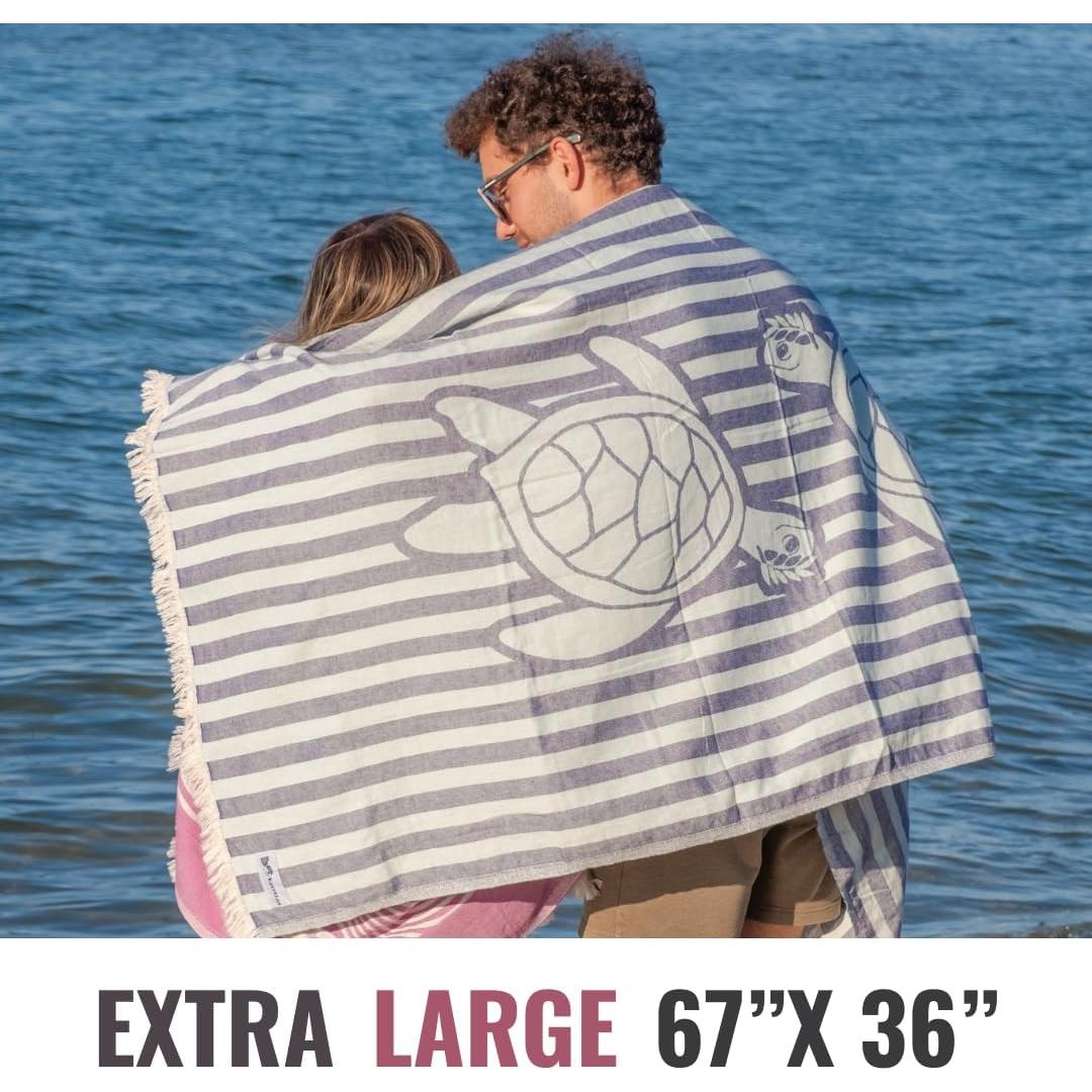 Toalla de Playa Karettas - 100% Algodón Orgánico - 170x86 cm