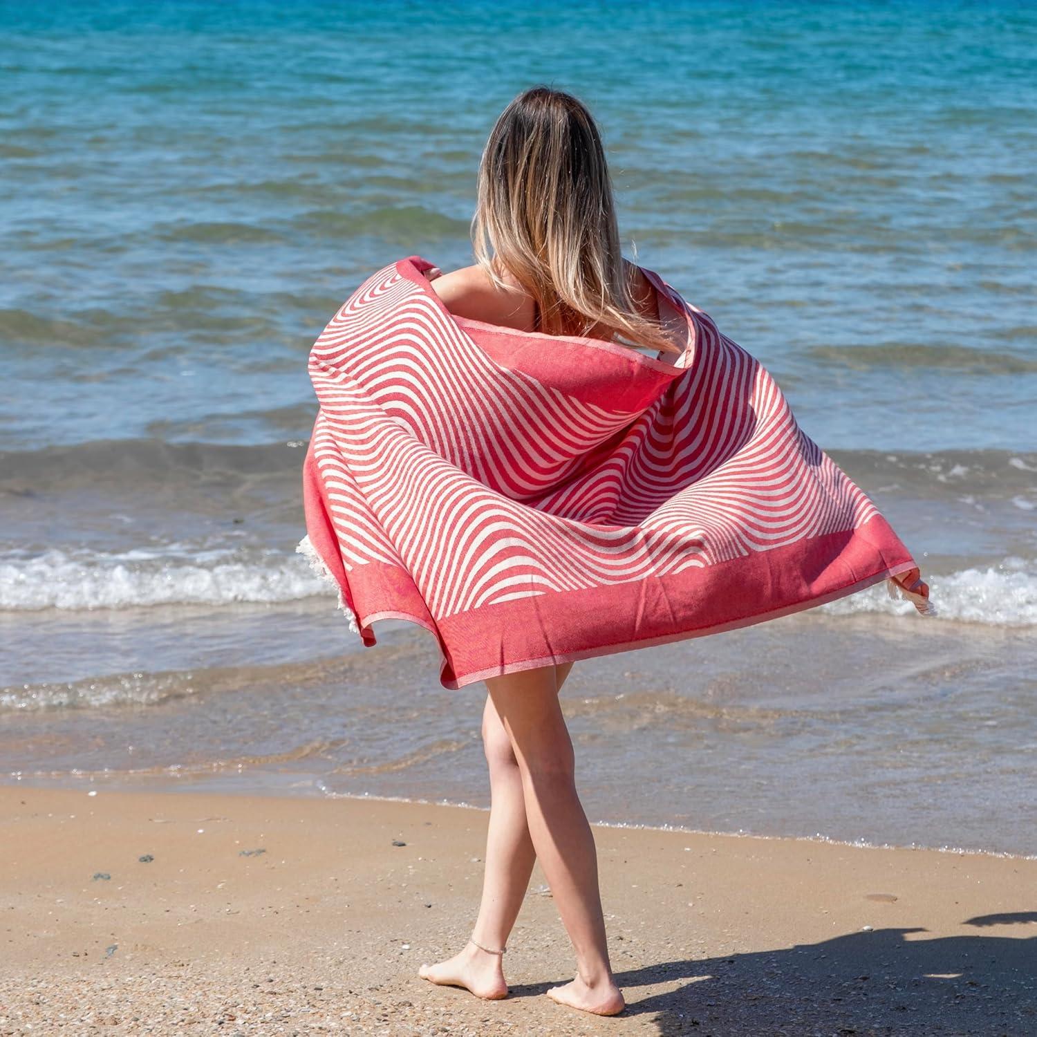 Toalla de Playa Karettas - 100% Algodón Orgánico - 170x86 cm