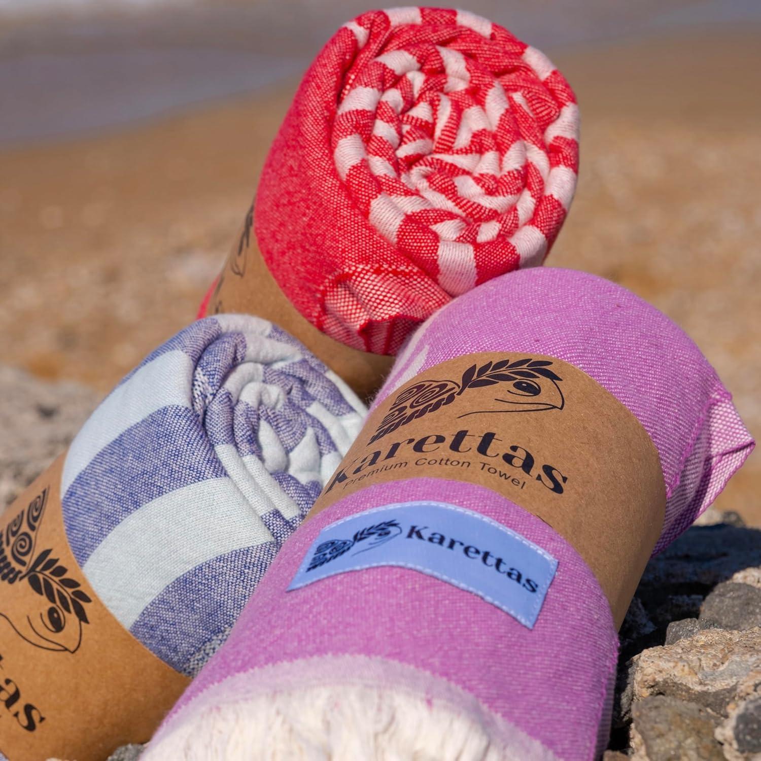 Toalla de Playa Karettas - 100% Algodón Orgánico - 170x86 cm