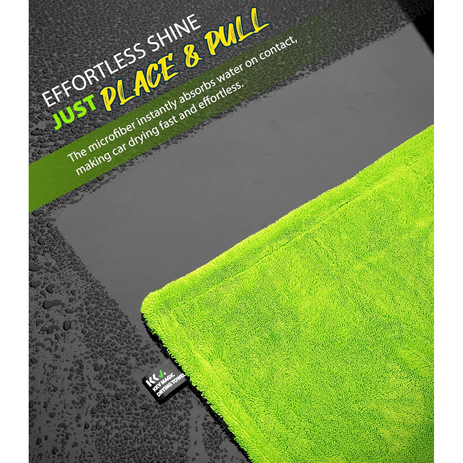 Toalla de Secado KKV Microfibra 48x24" Súper Absorbente Gris