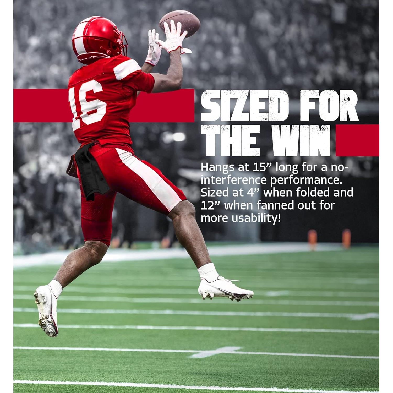 Toalla de Fútbol Gridiron Gladiator 100% Algodón Terry Negra 38.1x30.5cm