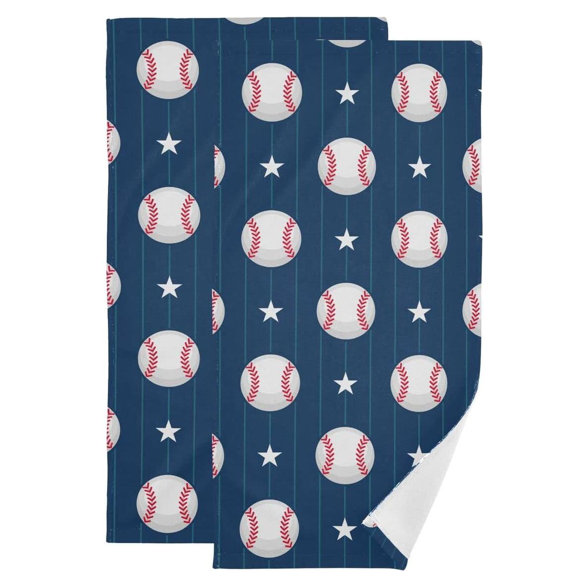 Set de Toallas de Mano Senya 2 Unidades Rayas Béisbol 76.2x38.1cm