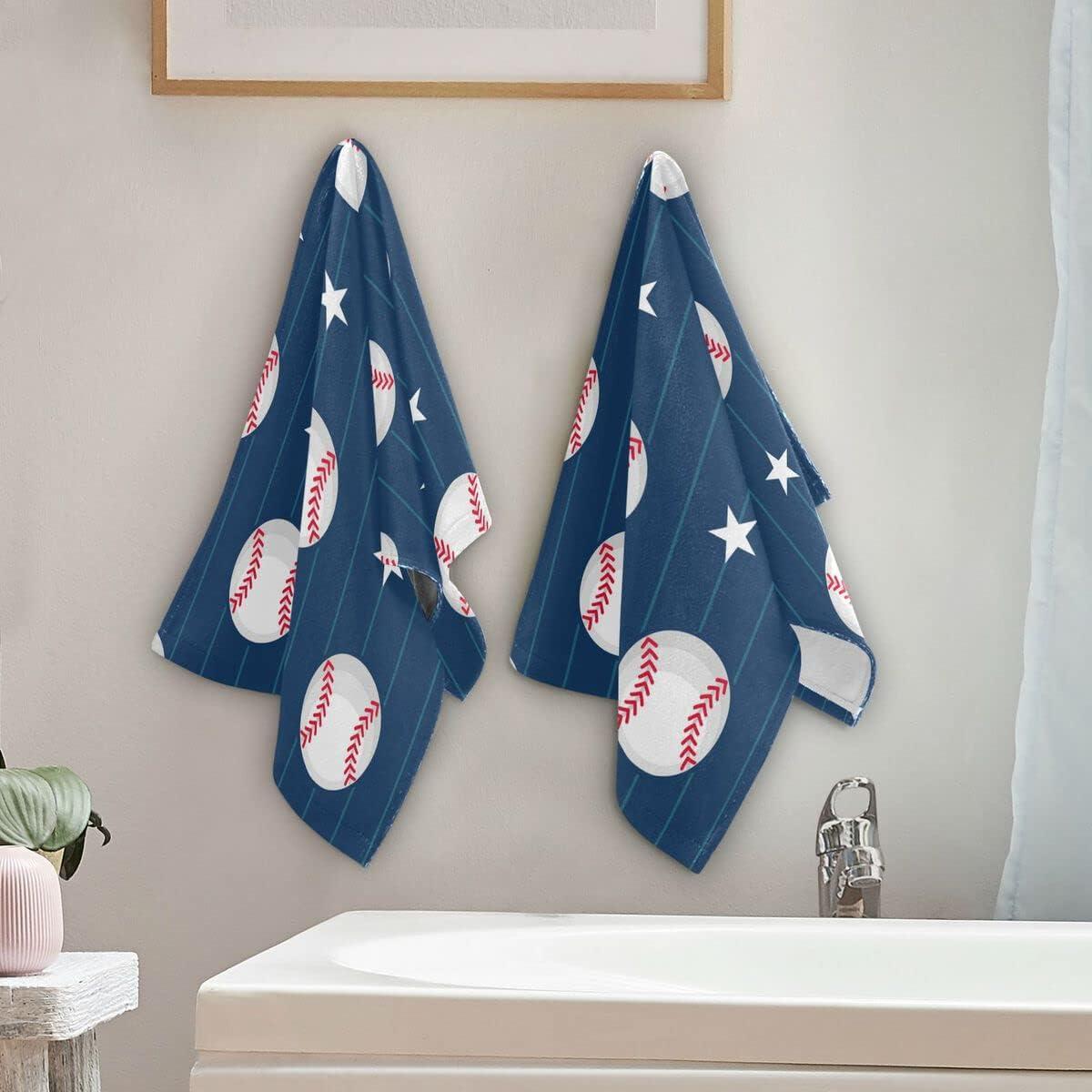 Set de Toallas de Mano Senya 2 Unidades Rayas Béisbol 76.2x38.1cm