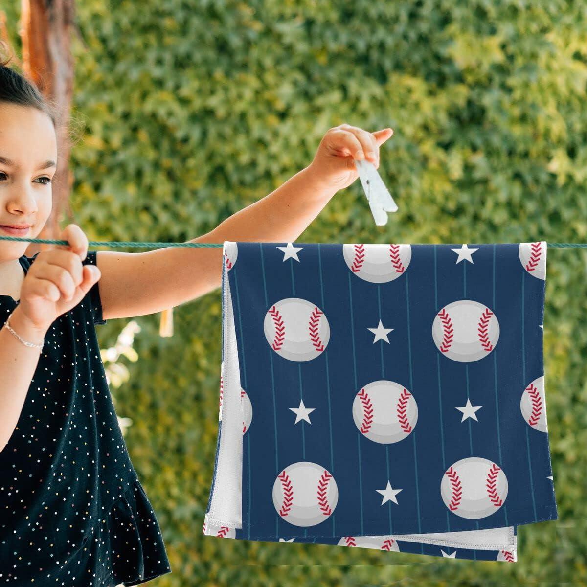 Set de Toallas de Mano Senya 2 Unidades Rayas Béisbol 76.2x38.1cm