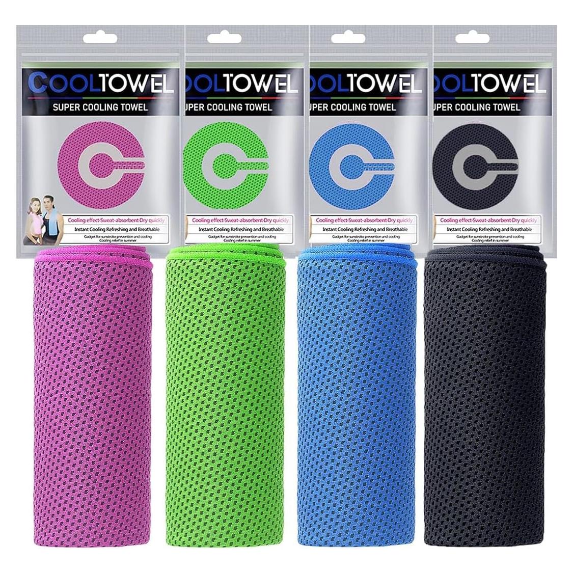Paquete de 4 Toallas Enfriadoras DJIpecas 101.6x30.5cm