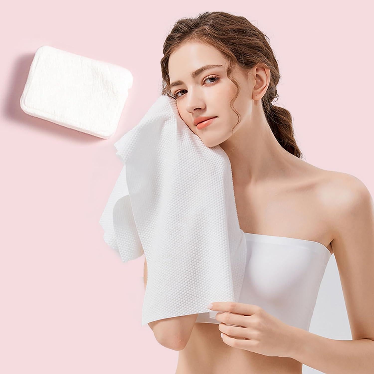 Toalla Facial Desechable ERHAOG 22 Pcs 40.6x25.4 cm Algodón