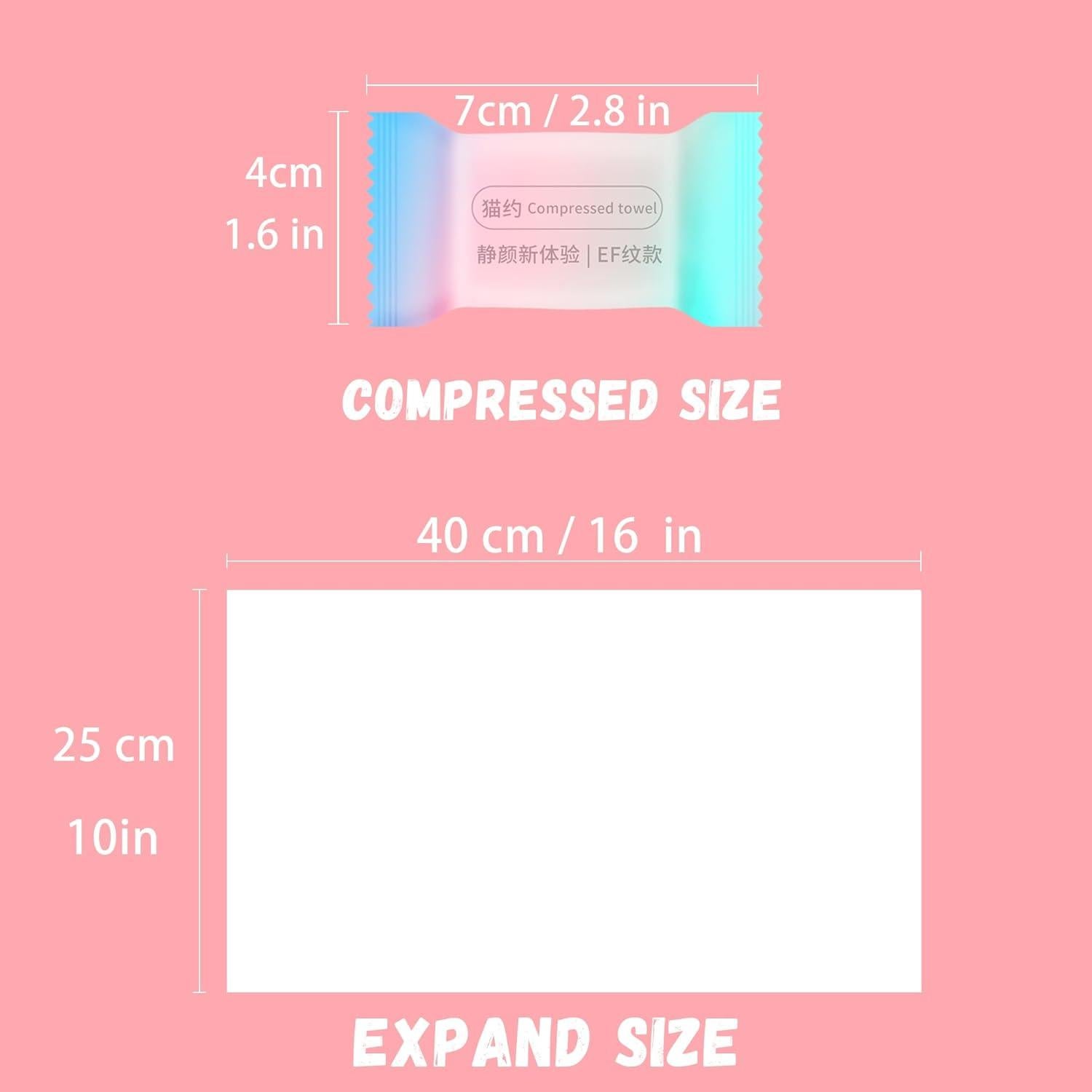 Toalla Facial Desechable ERHAOG 22 Pcs 40.6x25.4 cm Algodón