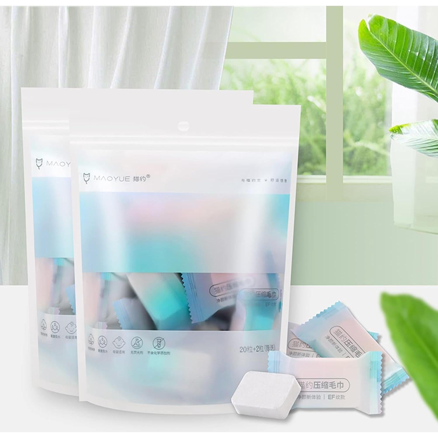 Toalla Facial Desechable ERHAOG 22 Pcs 40.6x25.4 cm Algodón