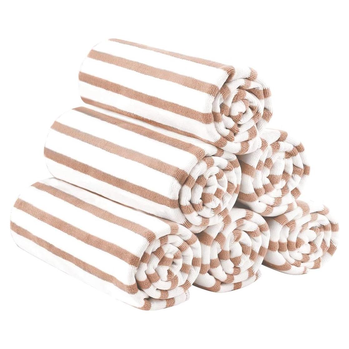 Toallas de Playa Microfibra JML 6 Pzas 68.6x139.7cm Rayas