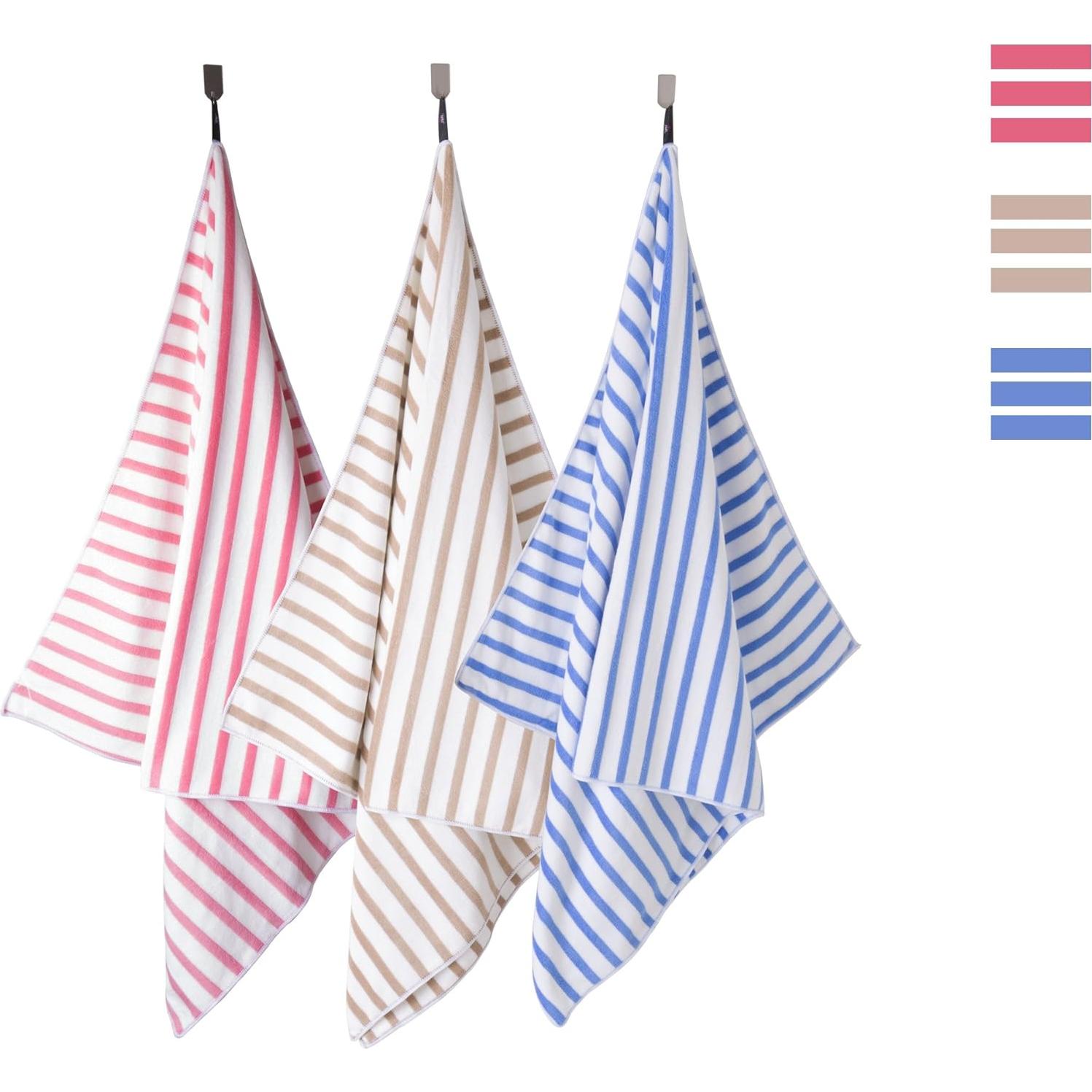 Toallas de Playa Microfibra JML 6 Pzas 68.6x139.7cm Rayas