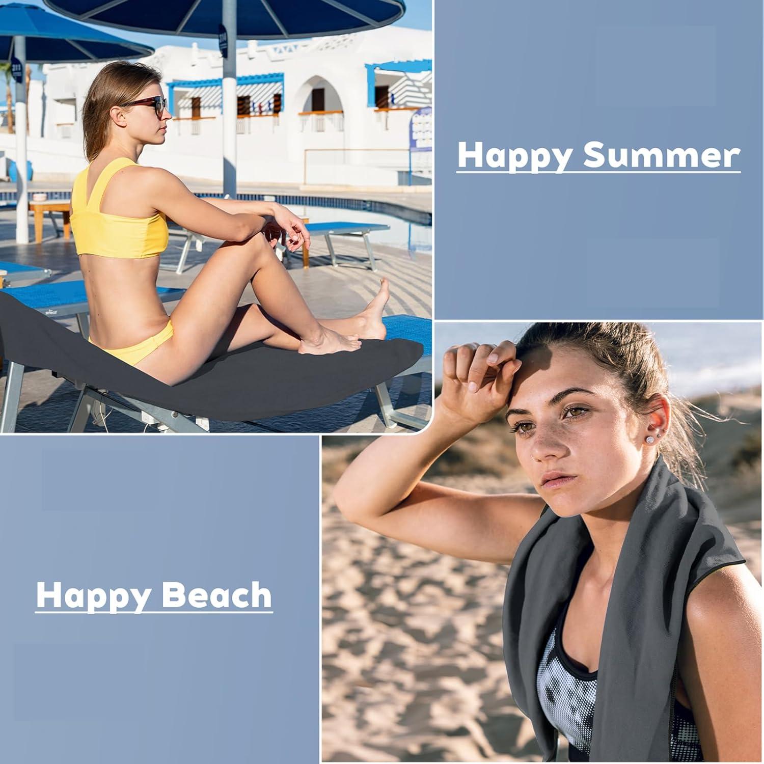 Juego de Toallas de Microfibra Tian Qing 3 Piezas Secado Rápido