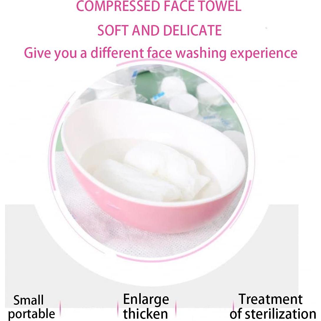 Toallas de Algodón Comprimido HIFINECARE 100 PCS 20x20 cm